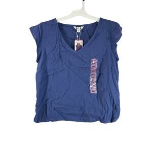 Three Dots Women's Sleeveless V-Neck Top, Blue, Size M, NWT